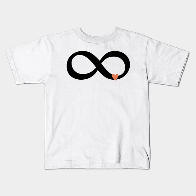 Infinity Love - Always Kids T-Shirt by lr_venus